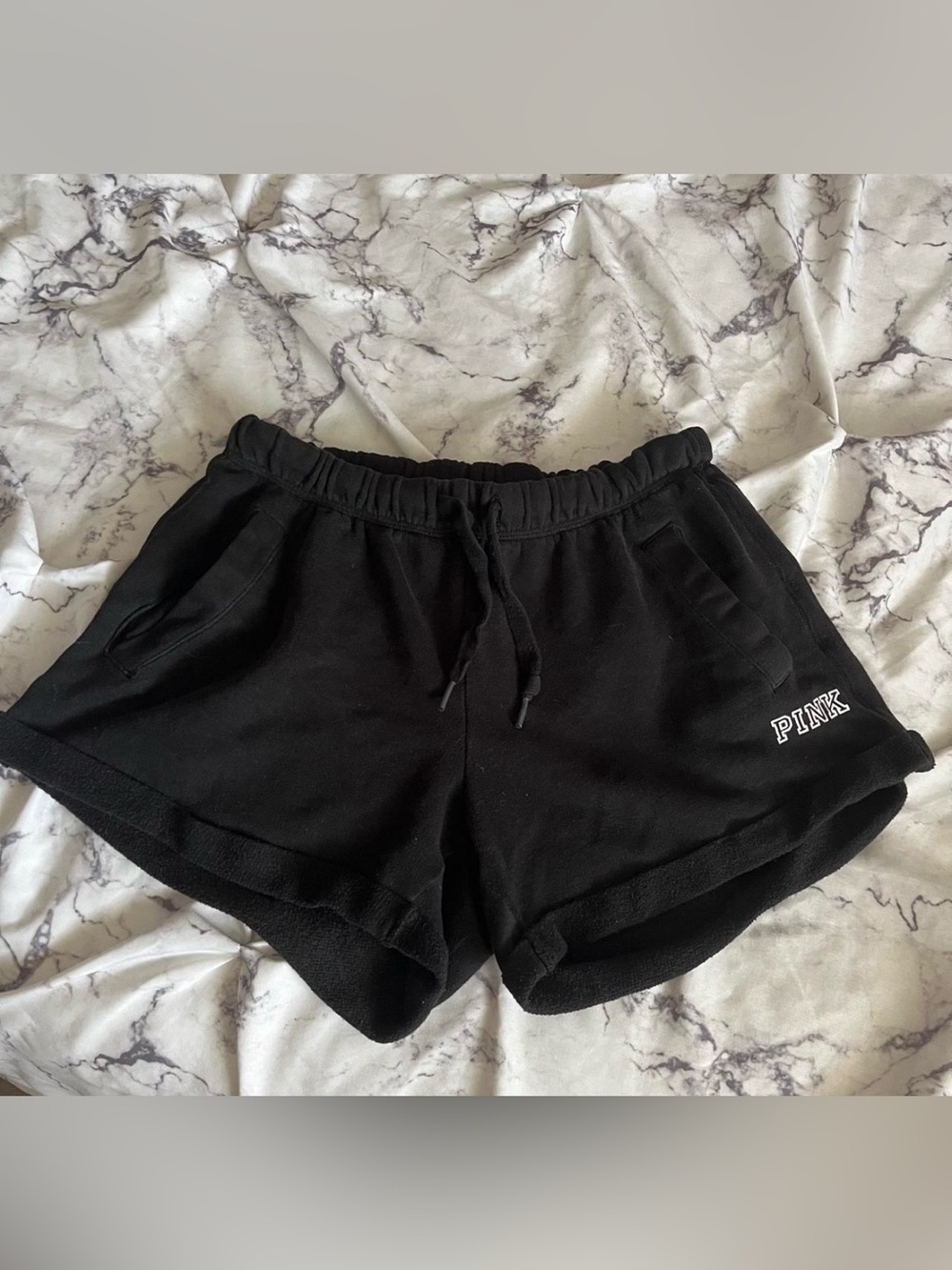 Victoria’s Secret PINK black mini sweatshorts